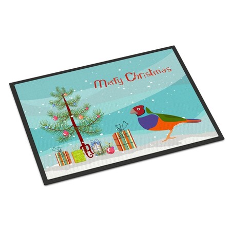 Carolines Treasures 18 x 27 in. Amadina Merry Christmas Indoor or Outdoor Mat CK4486MAT